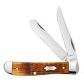 Case Cutlery Knife, Case Jigged Antique Bone Mini Trapper 52830